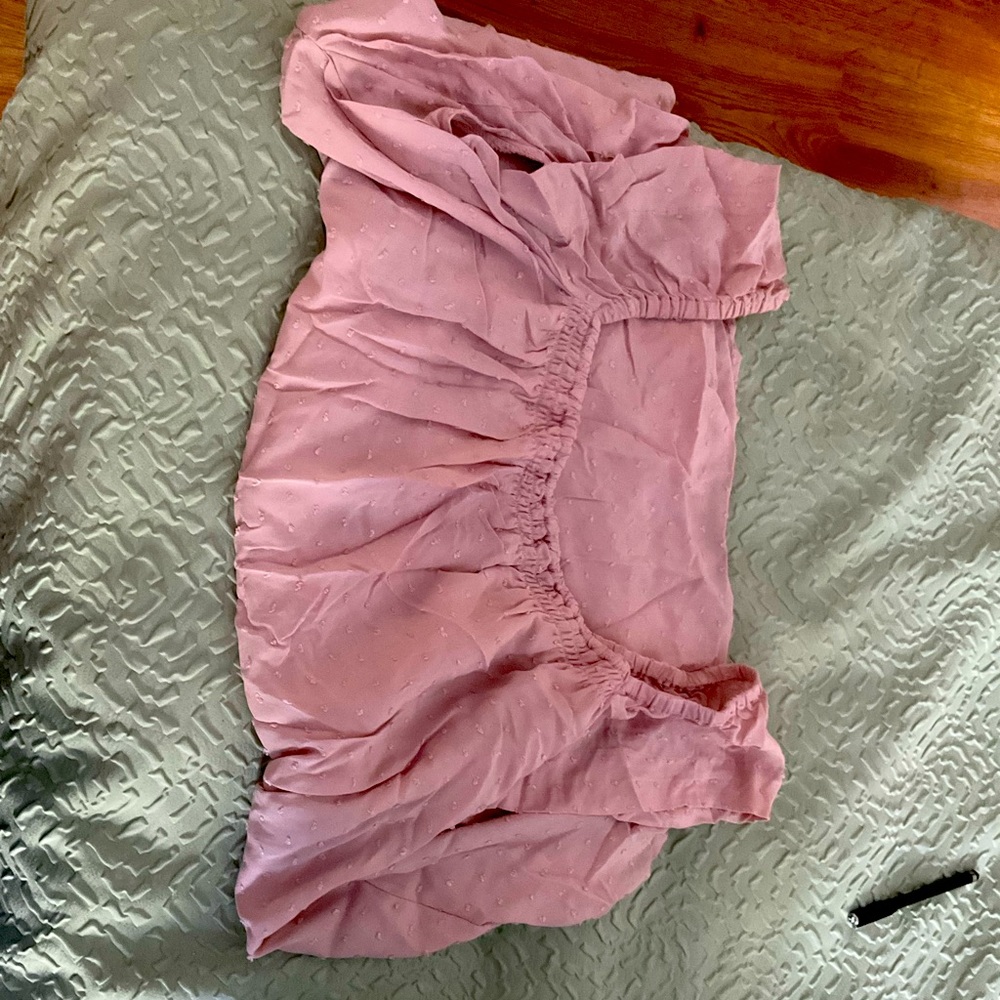 Xl NWOT pink ruffle blouse